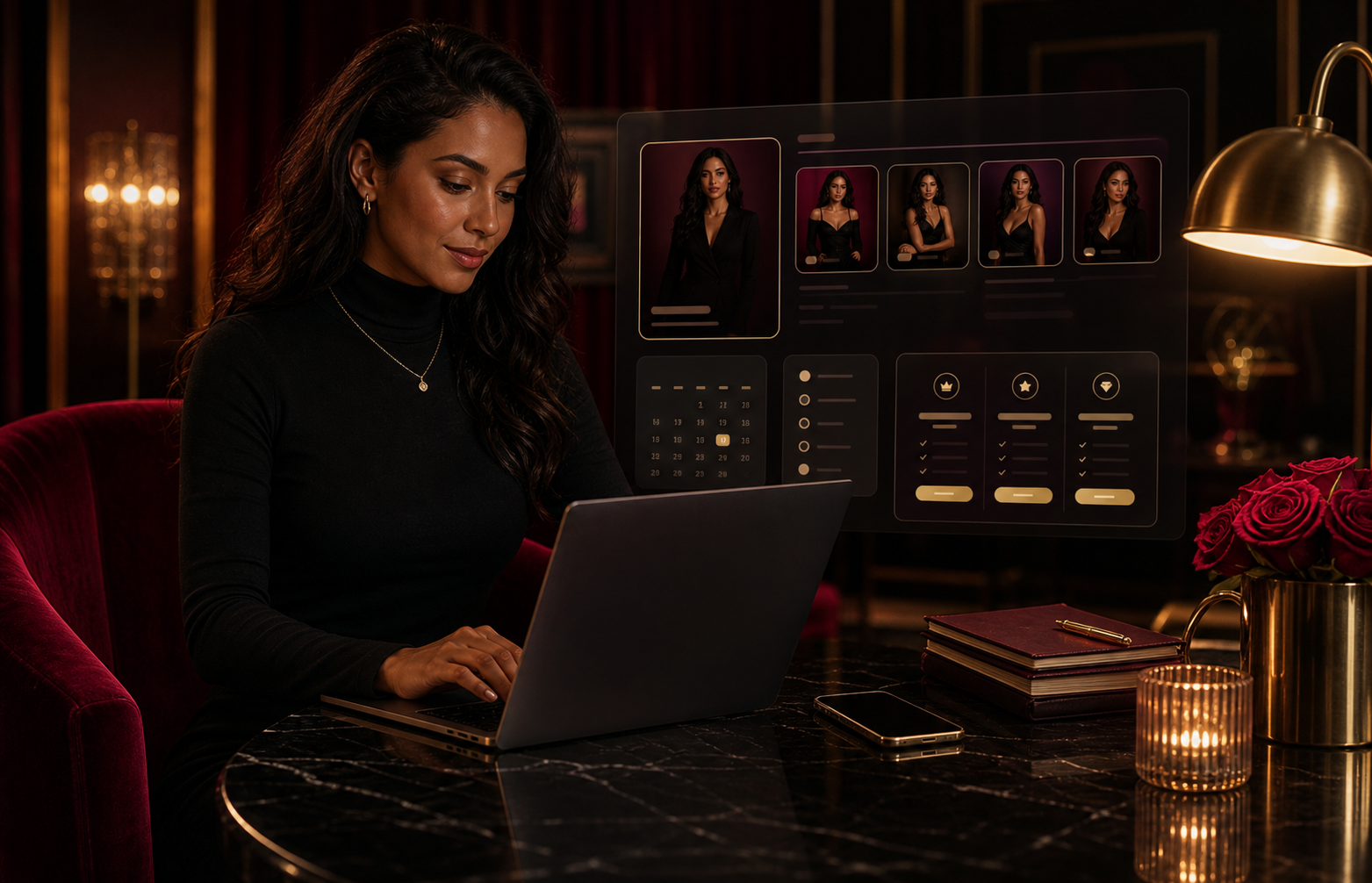 Provider preparing a premium RubyVelvet profile
